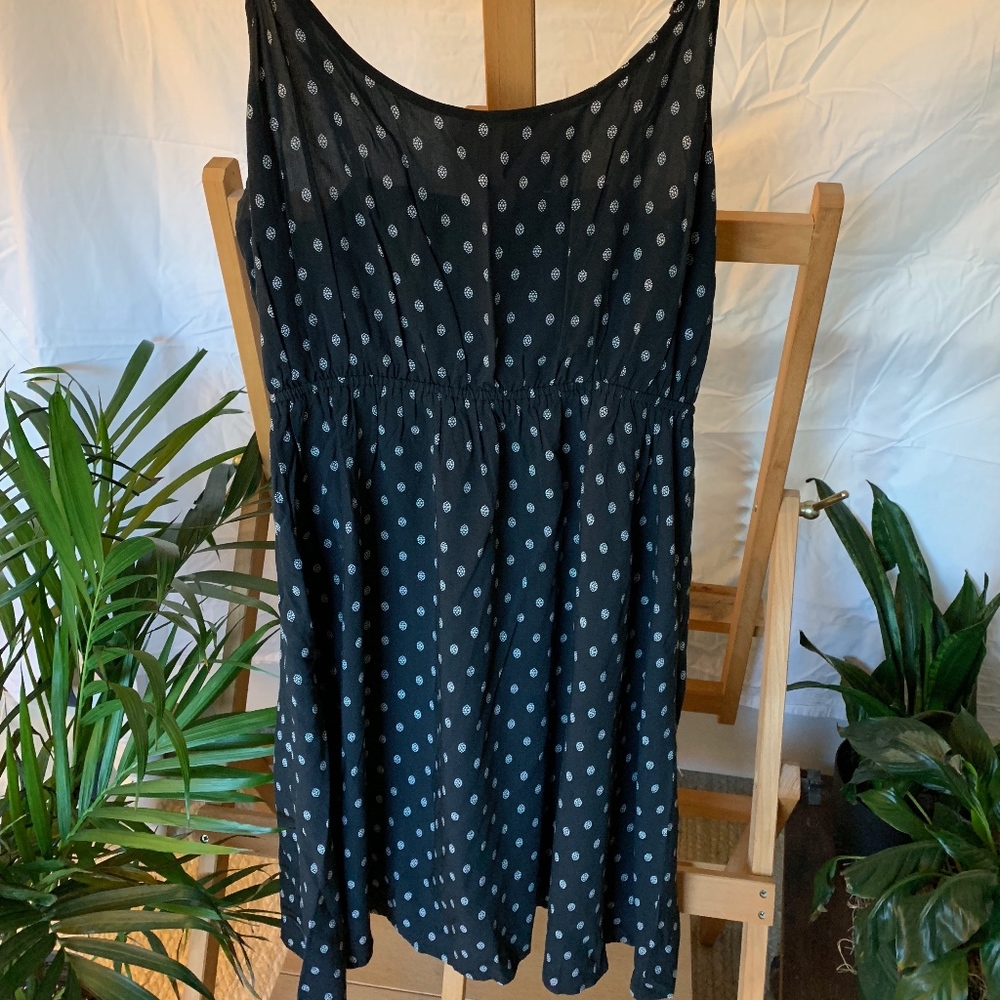 Black Patterned Gap Sundress - image 1